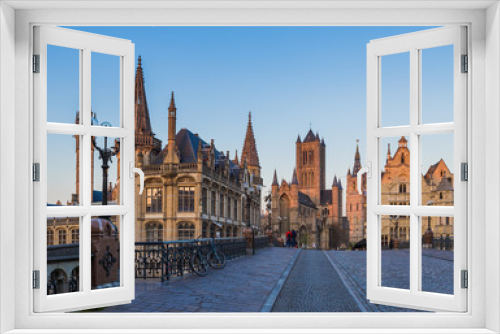 Fototapeta Naklejka Na Ścianę Okno 3D - Gent cityscape - Belgium
