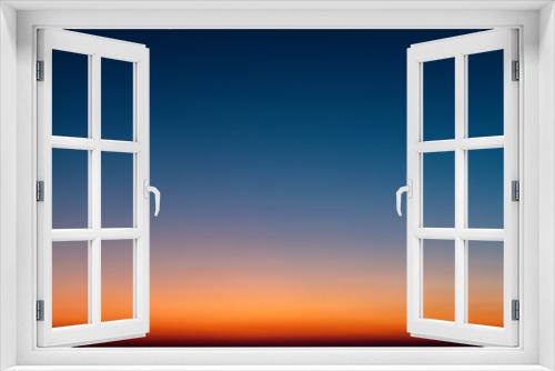 Fototapeta Naklejka Na Ścianę Okno 3D - Sky gradient from blue to orange sunset