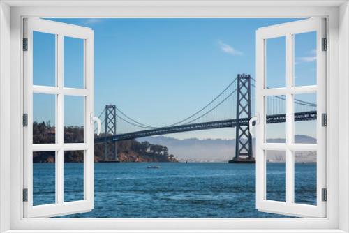 Fototapeta Naklejka Na Ścianę Okno 3D - Bay Bridge at sunrise, San Francisco