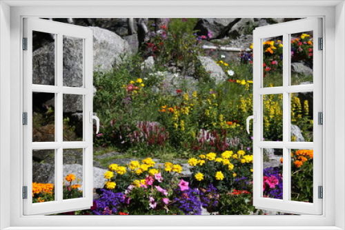 Fototapeta Naklejka Na Ścianę Okno 3D - jardin de rocaille