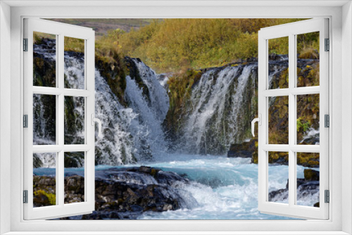 Fototapeta Naklejka Na Ścianę Okno 3D - am Bruarfoss, Island