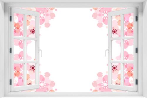 Fototapeta Naklejka Na Ścianę Okno 3D - 桜の花のイラストの背景素材