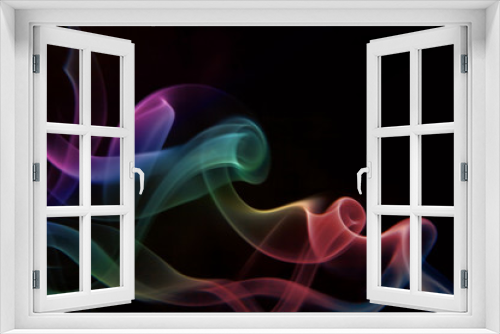 Abstract background of beautiful color smoke waves.