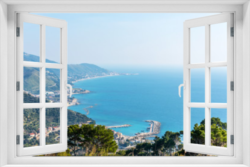 Fototapeta Naklejka Na Ścianę Okno 3D - Mediterranean Sea View from The Mountains of Southern Italy