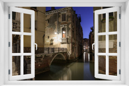 Fototapeta Naklejka Na Ścianę Okno 3D - Venedig bei Nacht