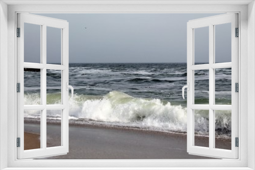 Fototapeta Naklejka Na Ścianę Okno 3D - beautiful sea view with strong sea waves