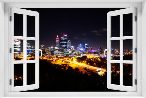 Fototapeta Naklejka Na Ścianę Okno 3D - Perth Skyline Nights 2