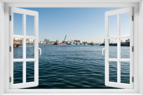 Fototapeta Naklejka Na Ścianę Okno 3D - 港の景色
