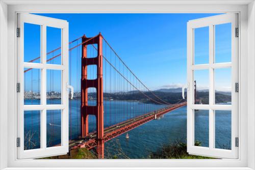 Fototapeta Naklejka Na Ścianę Okno 3D - Golden Gate Bridge - Battery Spencer POV