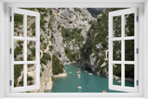 Fototapeta Naklejka Na Ścianę Okno 3D - Wassersport Verdon Provence