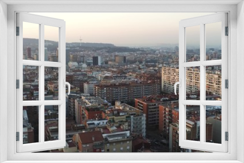 Fototapeta Naklejka Na Ścianę Okno 3D - Aerial view in Barcelona. City of Catalonia. Spain. Drone Photo