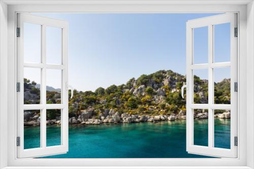 Fototapeta Naklejka Na Ścianę Okno 3D - Mediterranean Turkey. Kekova Island is a sunken city. Azure sea. Beautiful landscape.