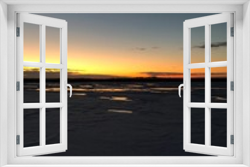 Fototapeta Naklejka Na Ścianę Okno 3D - Sunset winter