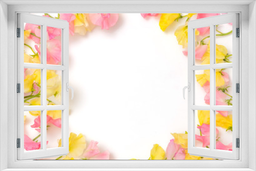 Fototapeta Naklejka Na Ścianę Okno 3D - 春のお花　Flower frame of spring