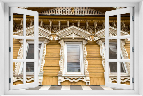 Fototapeta Naklejka Na Ścianę Okno 3D - the facade of the house, decoration