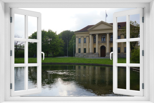 Fototapeta Naklejka Na Ścianę Okno 3D - prince carl palais fountain pond munich bavaria