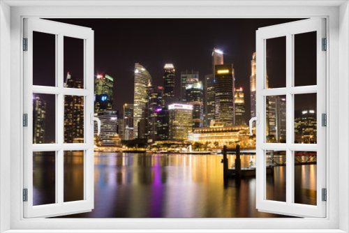 Fototapeta Naklejka Na Ścianę Okno 3D - Singapur City