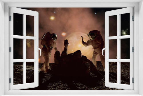 Fototapeta Naklejka Na Ścianę Okno 3D - The astronauts