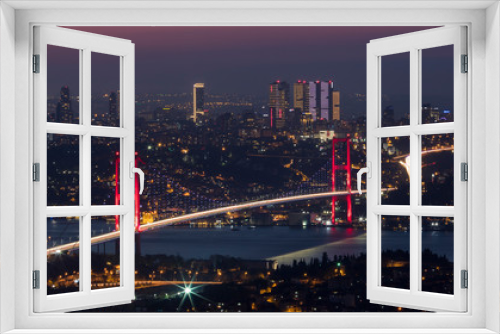 Fototapeta Naklejka Na Ścianę Okno 3D - Istanbul Bosphorus Bridge (15th July Martyrs Bridge)