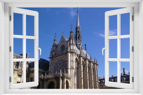 Exterior of the Sainte Chapelle in Paris, France