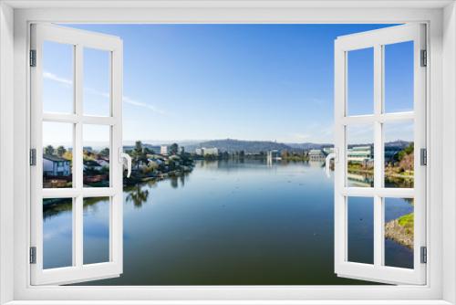 Fototapeta Naklejka Na Ścianę Okno 3D - Redwood shores lagoon, San Francisco bay area, California