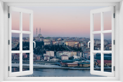 Fototapeta Naklejka Na Ścianę Okno 3D - world locations,Asia,Europe,turkey,marmara,istanbul , View of Golden Horn from Pierre Loti Cafe