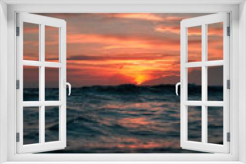 Fototapeta Naklejka Na Ścianę Okno 3D - Sunset over the sea