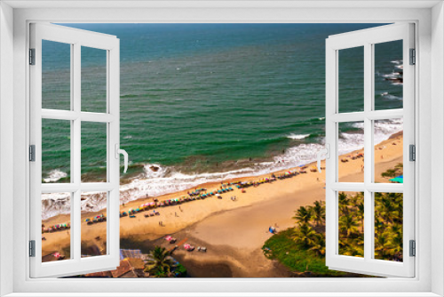 Fototapeta Naklejka Na Ścianę Okno 3D - Top view of arambol  beach Goa India 