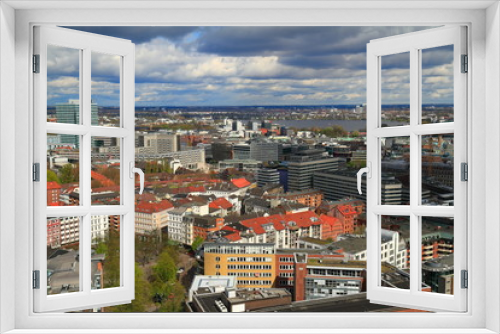 Fototapeta Naklejka Na Ścianę Okno 3D - Aerial view of Hamburg