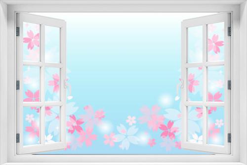 Fototapeta Naklejka Na Ścianę Okno 3D - 桜の花びらの背景イラスト