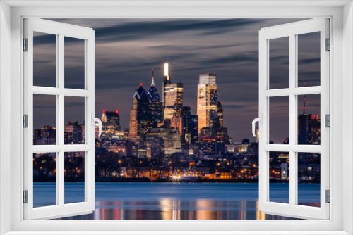 Fototapeta Naklejka Na Ścianę Okno 3D - Philadelphia skyline at night