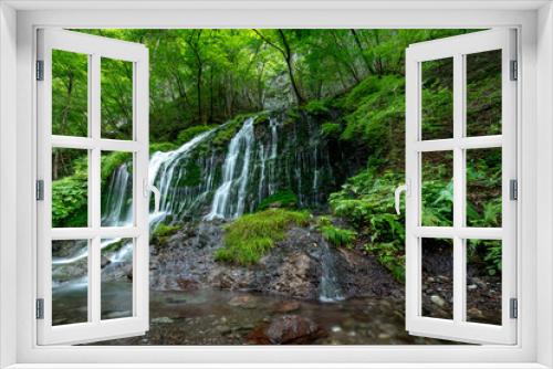 Fototapeta Naklejka Na Ścianę Okno 3D - 叶山　白水の滝