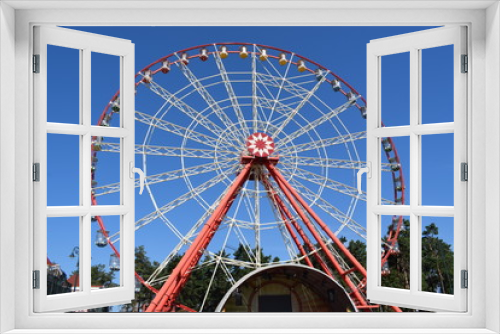 Fototapeta Naklejka Na Ścianę Okno 3D - Ferris wheel in a recreation park