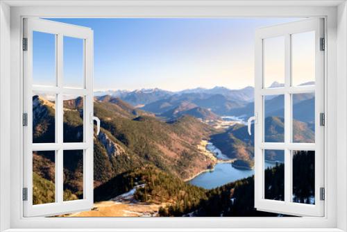 Fototapeta Naklejka Na Ścianę Okno 3D - Panorama vom Herzogstand