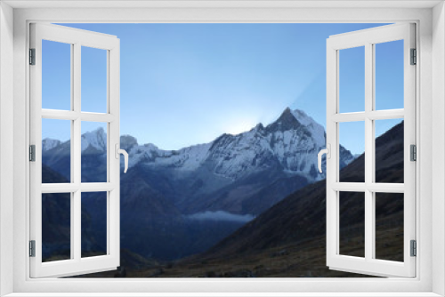 Fototapeta Naklejka Na Ścianę Okno 3D - Machhapuchchhre, Annapurna range, Himalayas, Nepal