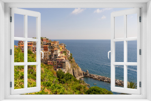 Fototapeta Naklejka Na Ścianę Okno 3D - The cityscape of Manarola, Cinque Terre, Italy