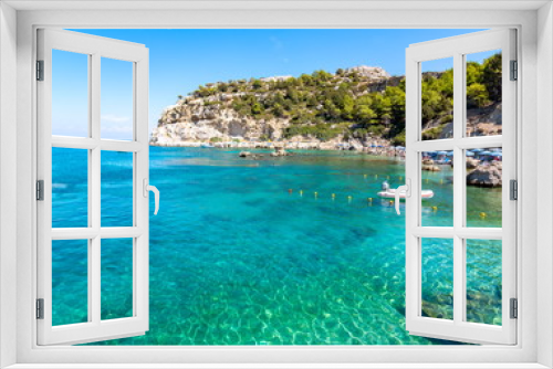 Fototapeta Naklejka Na Ścianę Okno 3D - Anthony Quinn Bay on Rhodes island, Greece