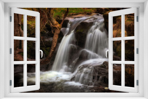 Fototapeta Naklejka Na Ścianę Okno 3D - Cascading water at Blaen y Glyn  One of a series of closely connected waterfalls at Blaen y Glyn, near Merthyr Tydfil in the South Wales valleys, UK