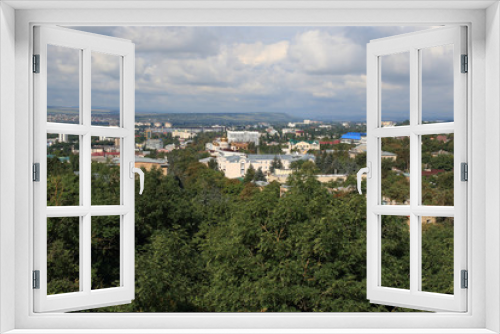 Fototapeta Naklejka Na Ścianę Okno 3D - Panoramic view of Pyatigorsk town from Mashuk Mountain in a summer day. Stavropol Region, Russia