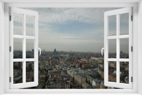 Fototapeta Naklejka Na Ścianę Okno 3D - Sity panorama sky view moscow