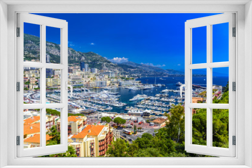 Fototapeta Naklejka Na Ścianę Okno 3D - Port with yachts in La Condamine, Monte-Carlo, Monaco, Cote d'Az