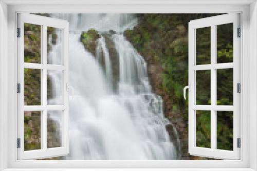 Fototapeta Naklejka Na Ścianę Okno 3D - Waterfall in green nature