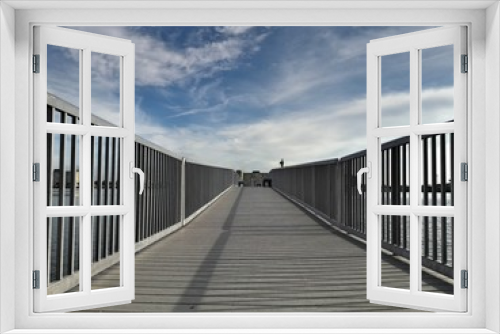 Fototapeta Naklejka Na Ścianę Okno 3D - Meditation On A Pier