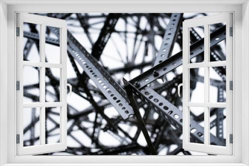 Fototapeta Naklejka Na Ścianę Okno 3D - Close Up of Metal Structure