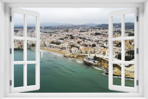 Fototapeta Naklejka Na Ścianę Okno 3D - Aerial view  of Sitges. Barcelona. Spain. Drone Photo