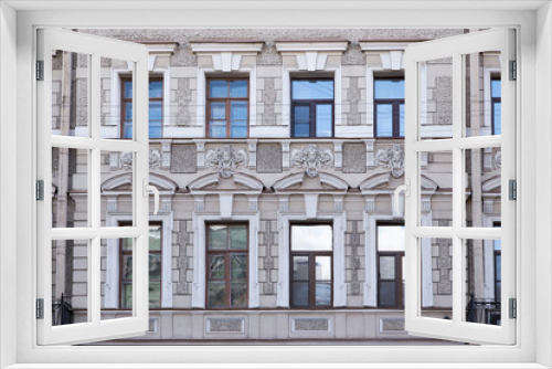 Fototapeta Naklejka Na Ścianę Okno 3D -  windows and details on an exterior of the building.