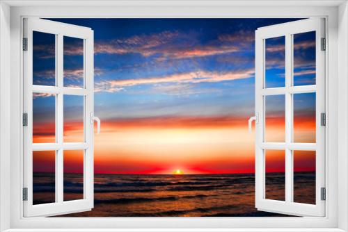 Fototapeta Naklejka Na Ścianę Okno 3D - sunset at Sea