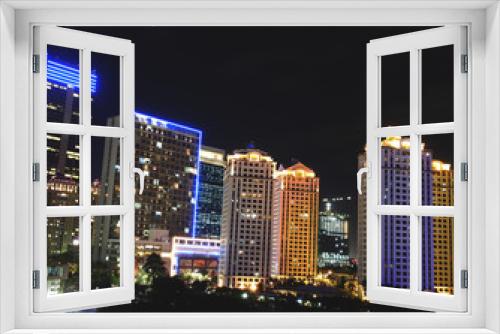 Fototapeta Naklejka Na Ścianę Okno 3D - jakarta city at night