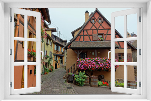 Fototapeta Naklejka Na Ścianę Okno 3D - Village d'Eguisheim, Alsace, Haut-Rhin, Grand Est, France