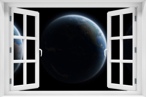 Fototapeta Naklejka Na Ścianę Okno 3D - View of blue planet Earth in space collection 3D rendering elements of this image furnished by NASA